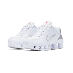 Nike Shox TL White Metallic Silver Max Orange