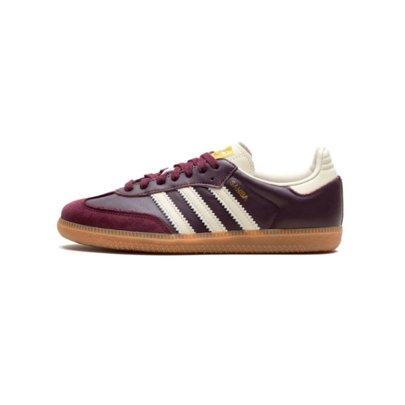 Adidas Samba OG Maroon Gold Metallic